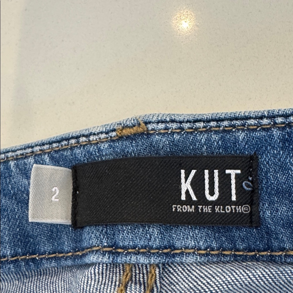 Kut from the Kloth Medium Wash Flare Jeans - Picture 3 of 4